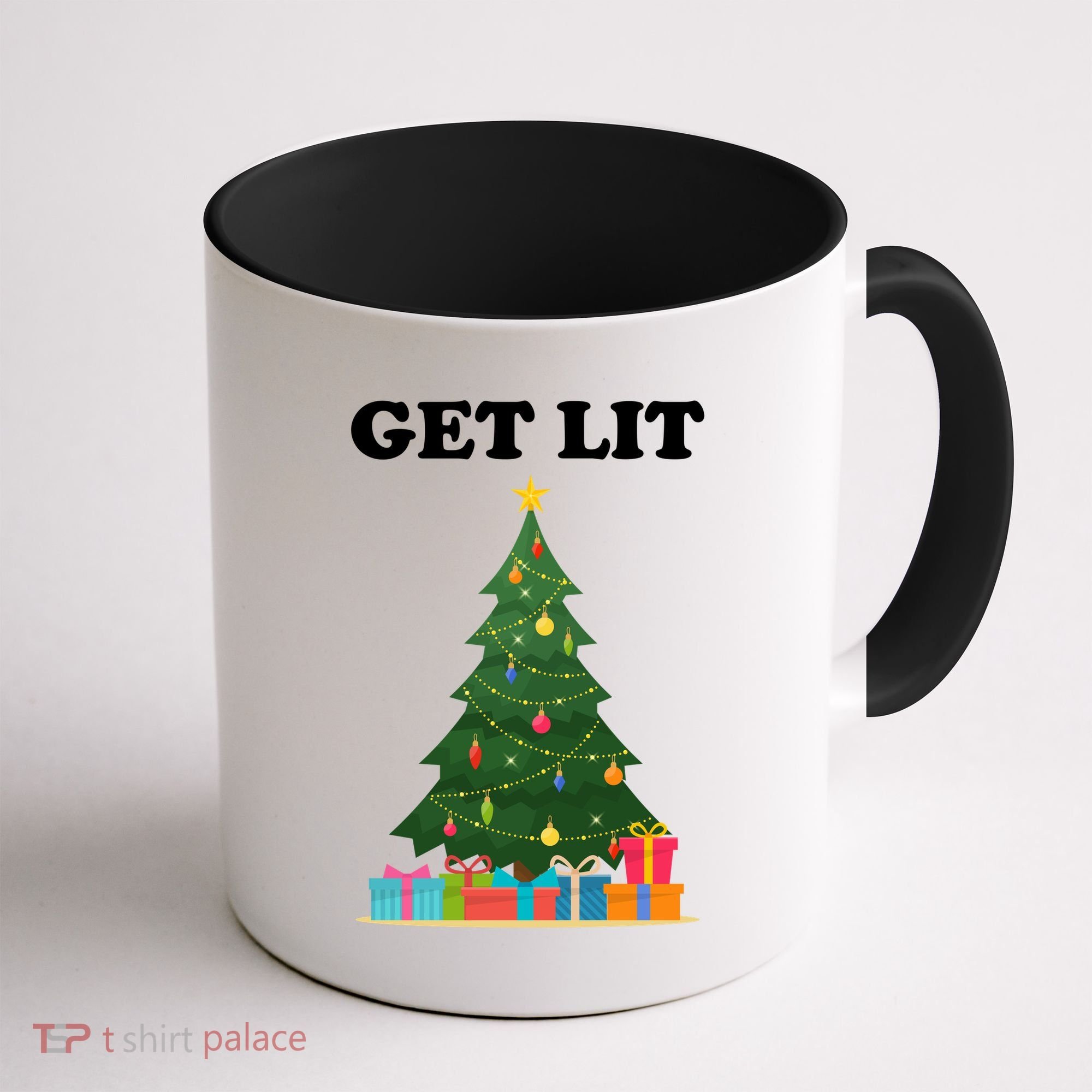 Get Lit Funny Christmas Coffee Mug