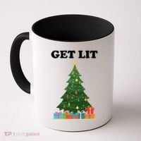 Get Lit Funny Christmas Coffee Mug thumb 0