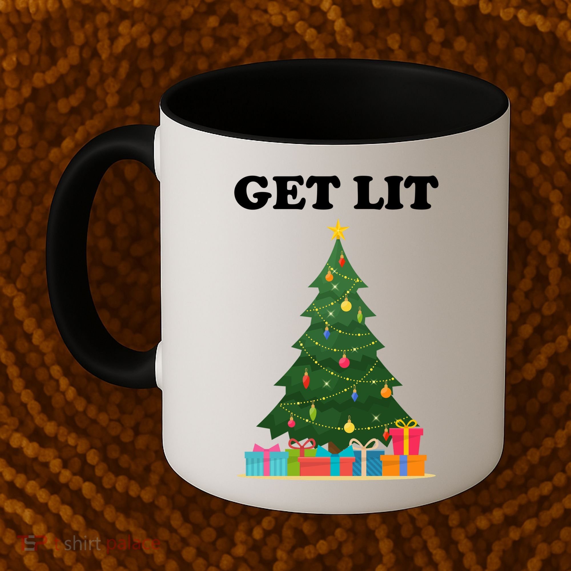 Get Lit Funny Christmas Coffee Mug