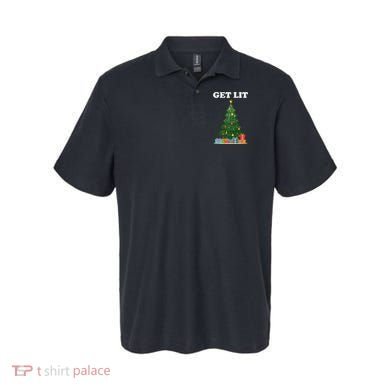 Get Lit Funny Christmas Polo