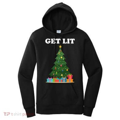 Get Lit Funny Christmas Women's Hoodie