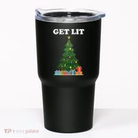 Get Lit Funny Christmas Tumbler thumb 0