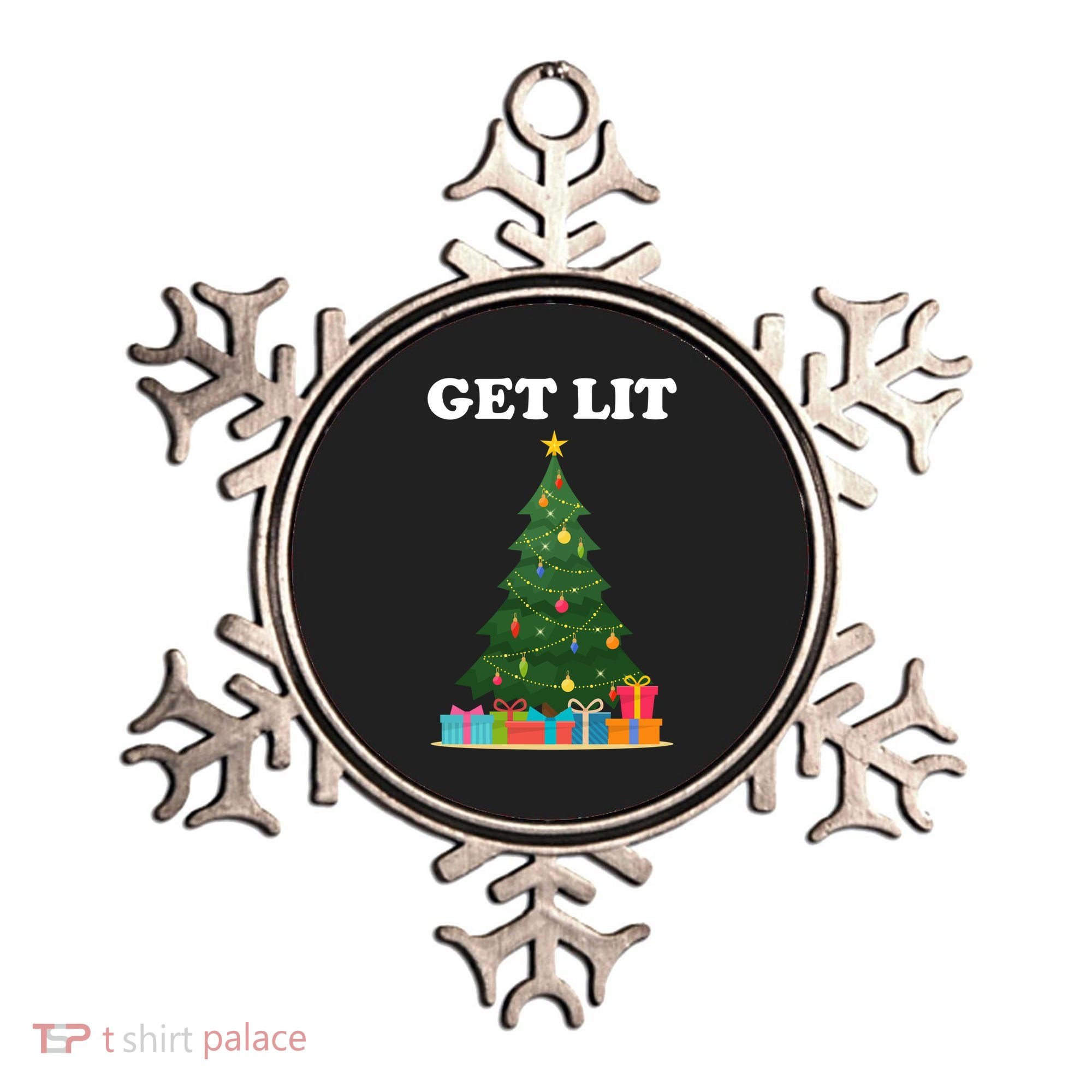 Get Lit Funny Christmas Ornament