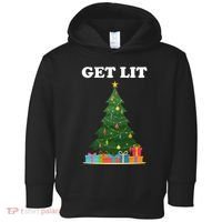 Get Lit Funny Christmas Toddler Hoodie thumb 0