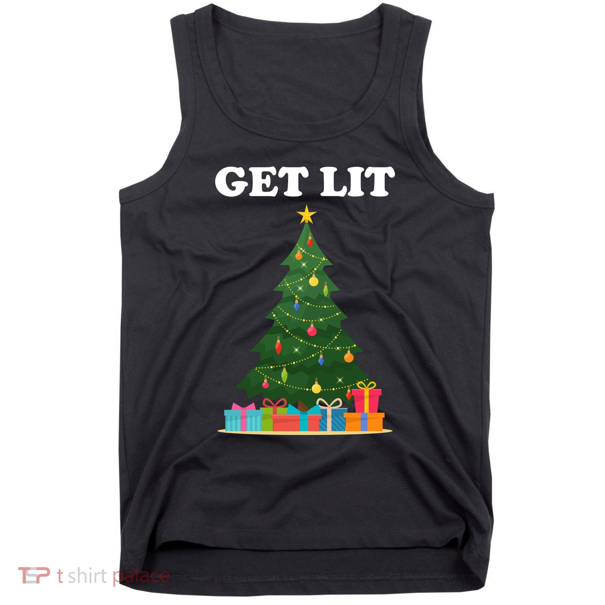 Get Lit Funny Christmas Tank Top