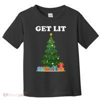 Get Lit Funny Christmas Toddler T-Shirt thumb 0