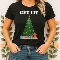 Get Lit Funny Christmas Women's T-Shirt thumb 2