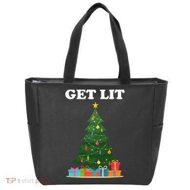Get Lit Funny Christmas Tote Bag