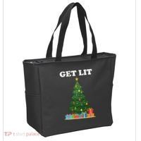 Get Lit Funny Christmas Tote Bag thumb 2