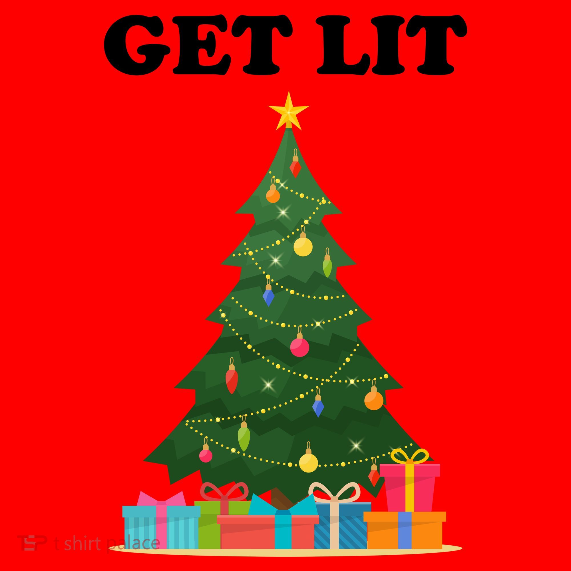 Get Lit Funny Christmas Santa Hat