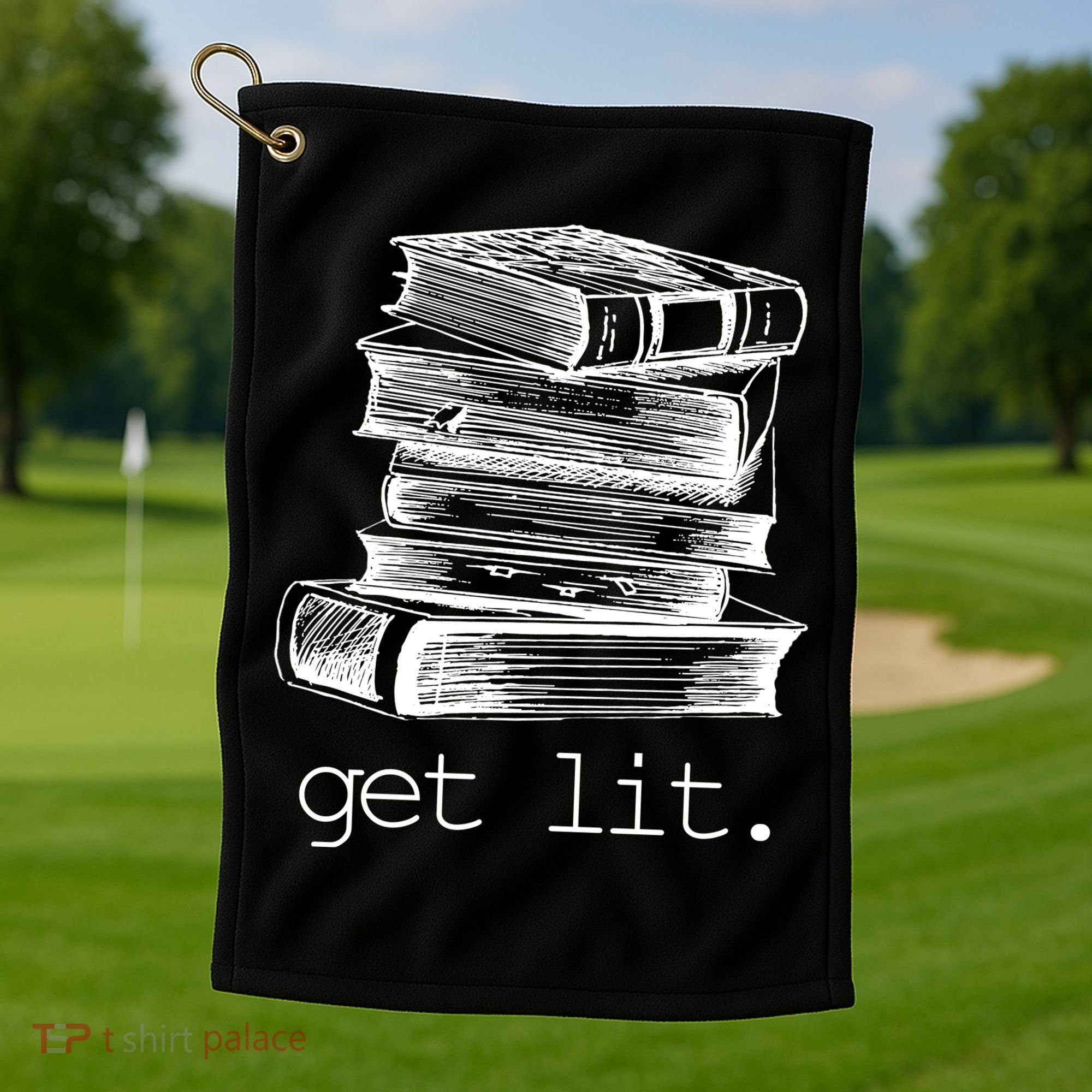 Get Lit Read Books Golf Towel
