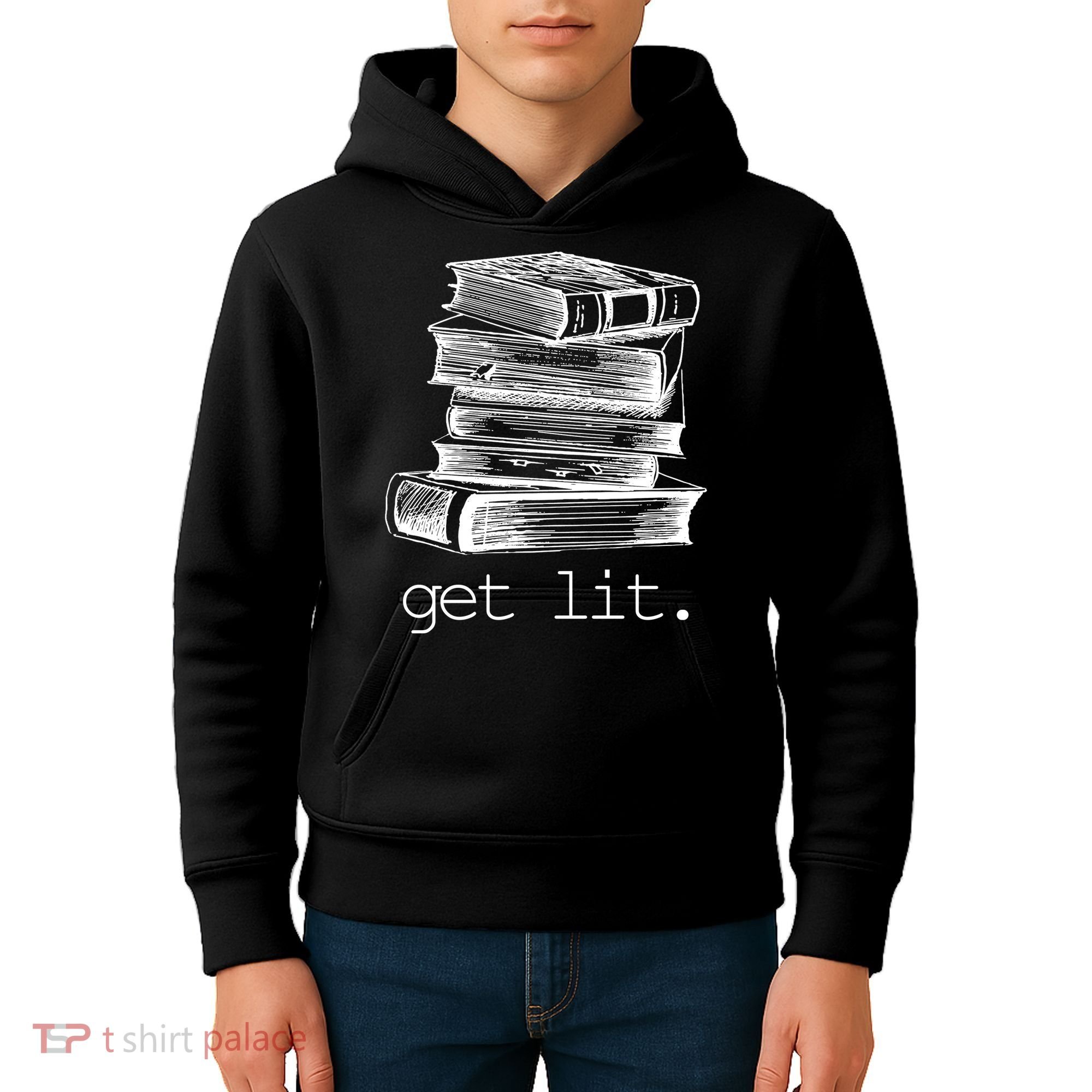 Get Lit Read Books Kids Hoodie