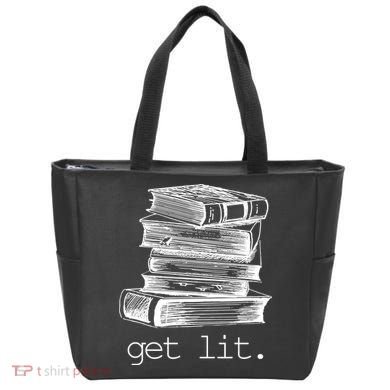 Get Lit Read Books Tote Bag