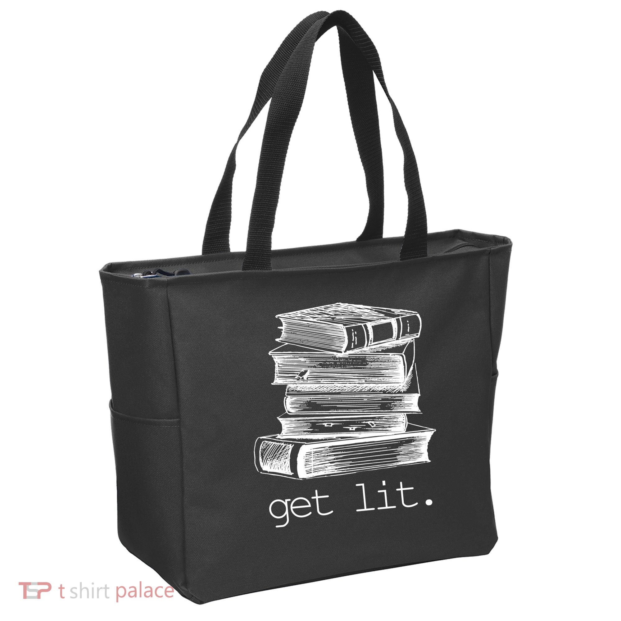 Get Lit Read Books Tote Bag