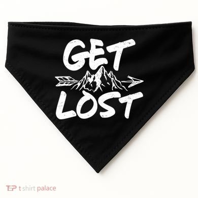 Get Lost Nature Wilderness Lover USA-Made Doggie Bandana