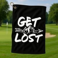 Get Lost Nature Wilderness Lover Golf Towel thumb 1