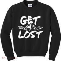 Get Lost Nature Wilderness Lover Kids Sweatshirt thumb 0