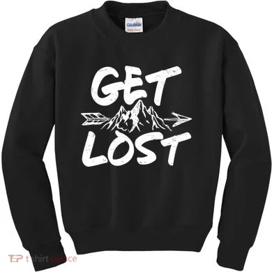 Get Lost Nature Wilderness Lover Kids Sweatshirt