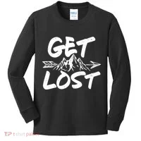 Get Lost Nature Wilderness Lover Kids Long Sleeve Shirt thumb 0