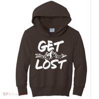 Get Lost Nature Wilderness Lover Kids Hoodie thumb 0