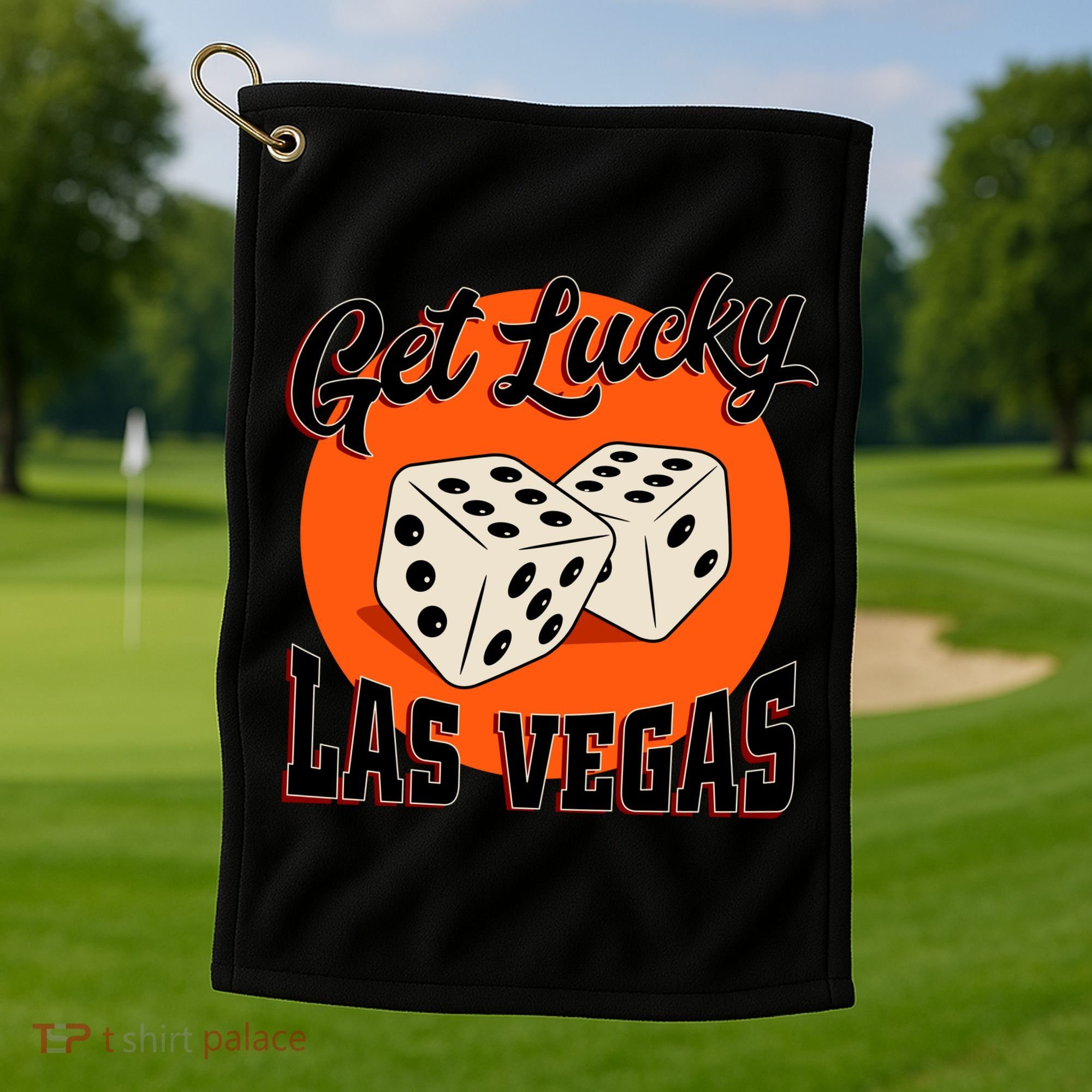 Get Lucky Las Vegas Golf Towel