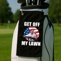 Get Off My Lawn Ken And Karen Golf Towel thumb 2
