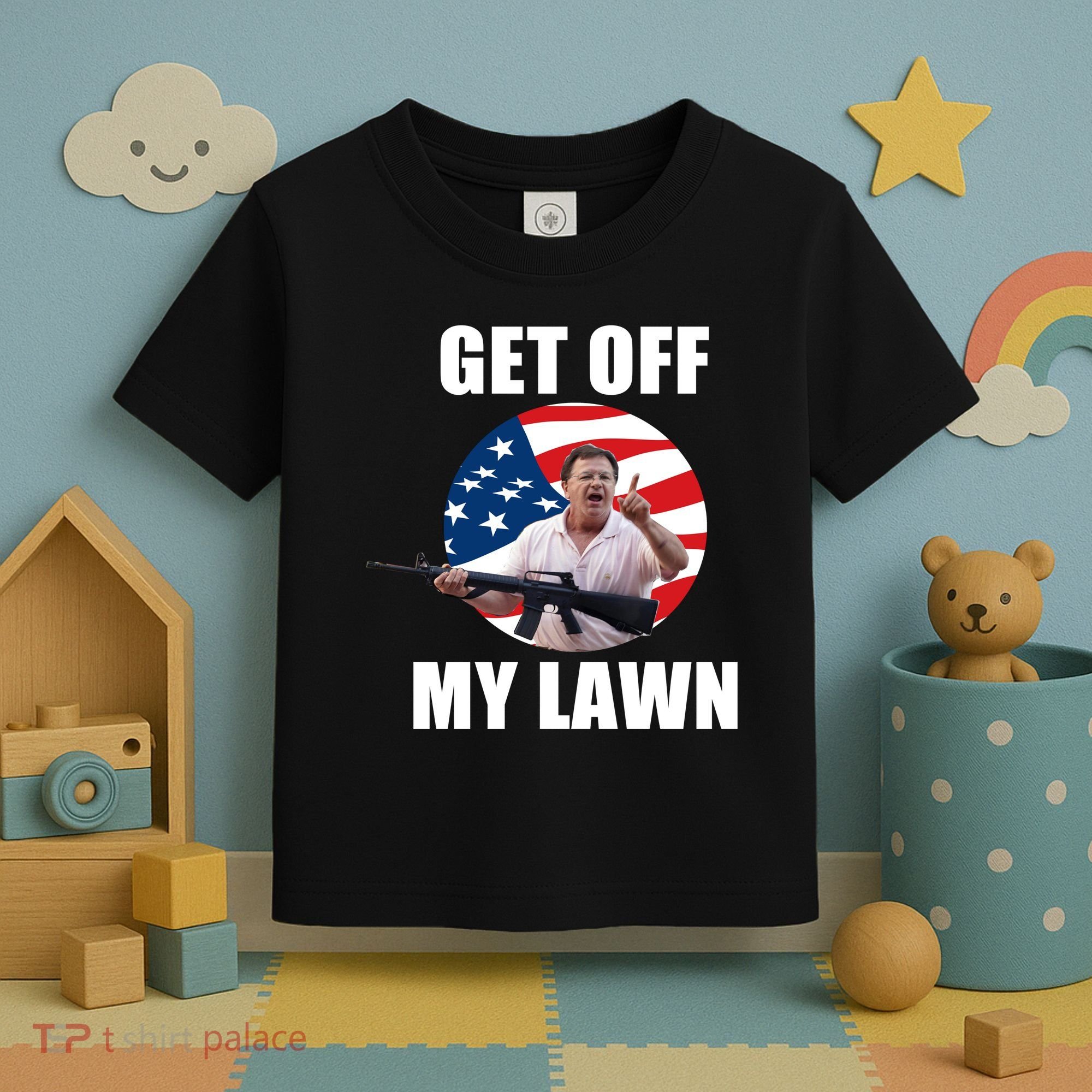Get Off My Lawn Ken And Karen Toddler T-Shirt