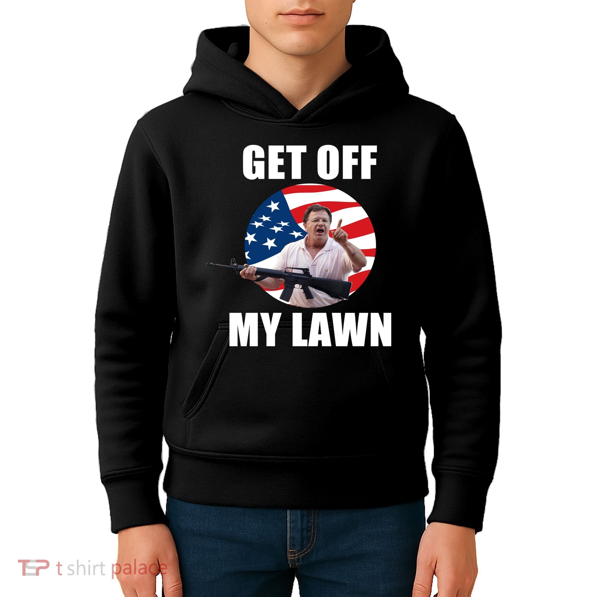 Get Off My Lawn Ken And Karen Kids Hoodie