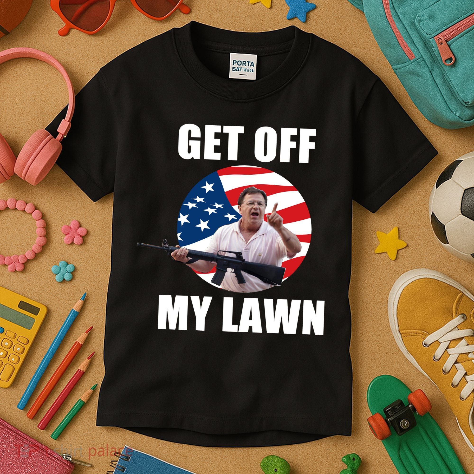 Get Off My Lawn Ken And Karen Kids T-Shirt