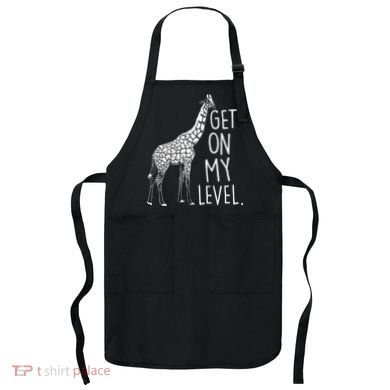 Get On My Level Giraffe Apron