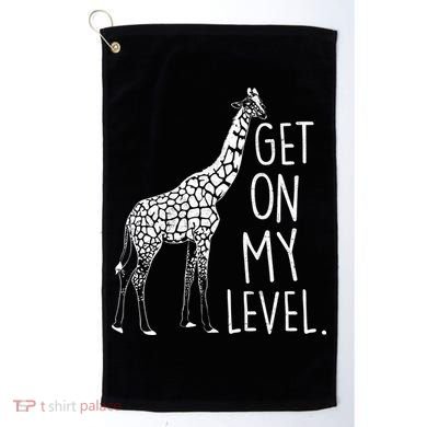 Get On My Level Giraffe Golf Towel