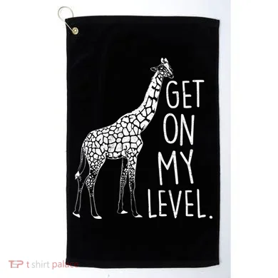 Get On My Level Giraffe Golf Towel