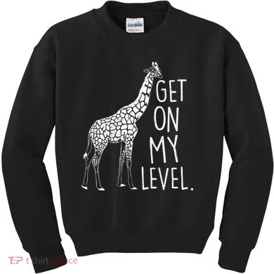 Get On My Level Giraffe Kids Sweatshirt
