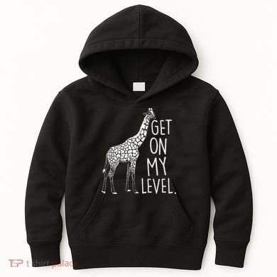 Get On My Level Giraffe Kids Hoodie
