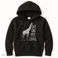 Get On My Level Giraffe Kids Hoodie thumb 0