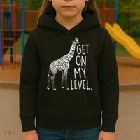 Get On My Level Giraffe Kids Hoodie thumb 3