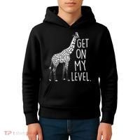 Get On My Level Giraffe Kids Hoodie thumb 4