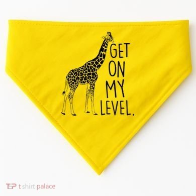 Get On My Level Giraffe USA-Made Doggie Bandana
