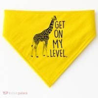 Get On My Level Giraffe USA-Made Doggie Bandana thumb 0