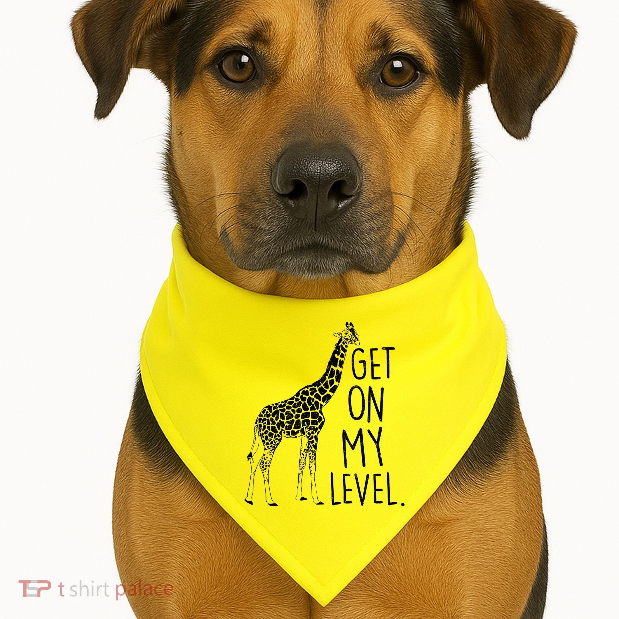 Get On My Level Giraffe USA-Made Doggie Bandana