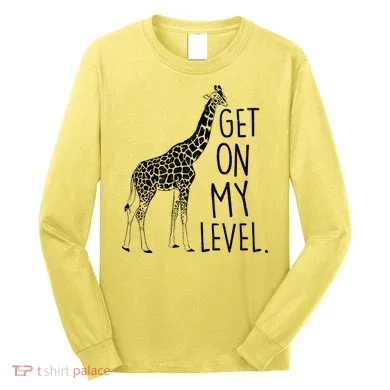 Get On My Level Giraffe Long Sleeve Shirt