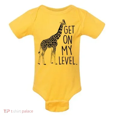 Get On My Level Giraffe Baby Bodysuit