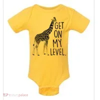 Get On My Level Giraffe Baby Bodysuit thumb 0