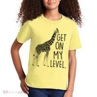 Get On My Level Giraffe Kids T-Shirt thumb 2