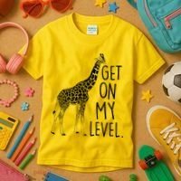 Get On My Level Giraffe Kids T-Shirt thumb 3