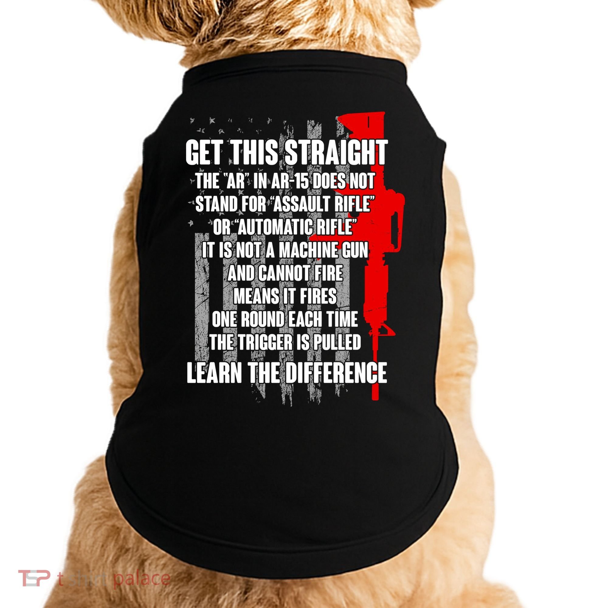 Get This Straight AR-15 US Flag Doggie Tank