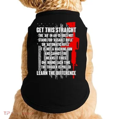 Get This Straight AR-15 US Flag Doggie Tank