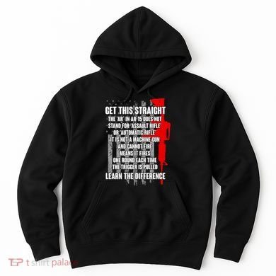 Get This Straight AR-15 US Flag Hoodie