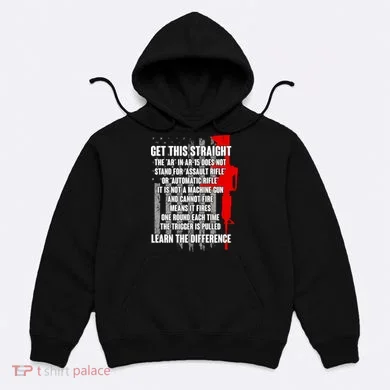 Get This Straight AR-15 US Flag Hoodie