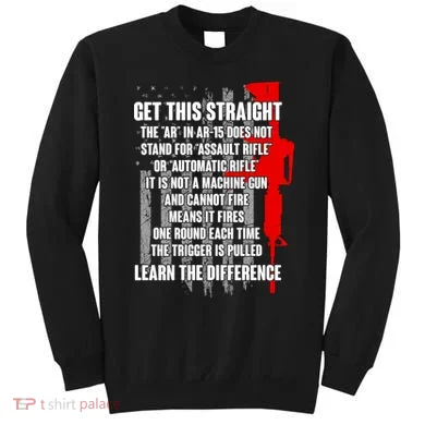 Get This Straight AR-15 US Flag Sweatshirt